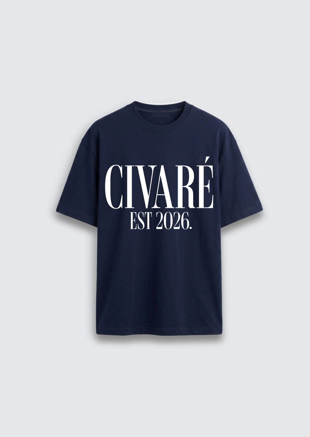 Collective Essential Tee - Navy Blue/White