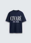 Collective Essential Tee - Navy Blue/White