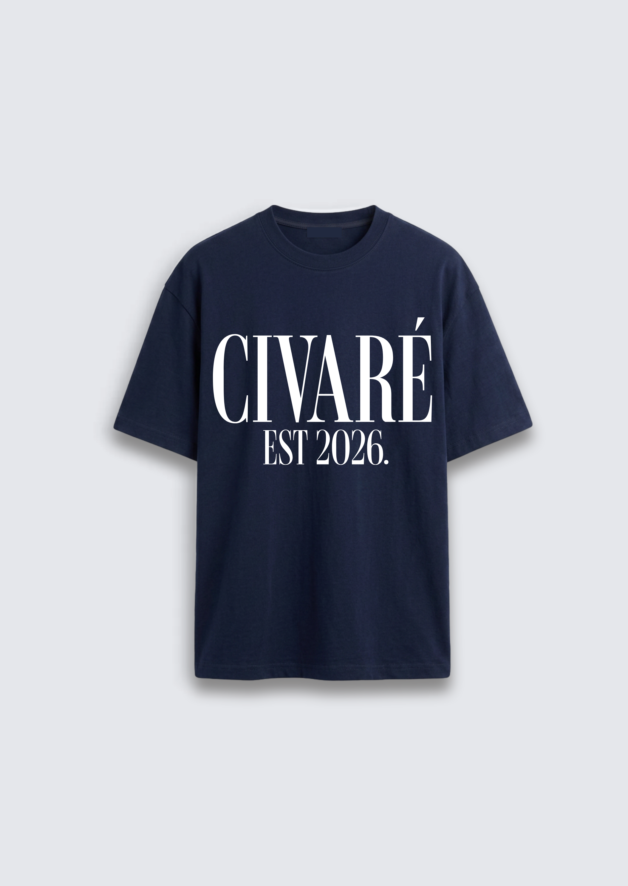 Collective Essential Tee - Navy Blue/White