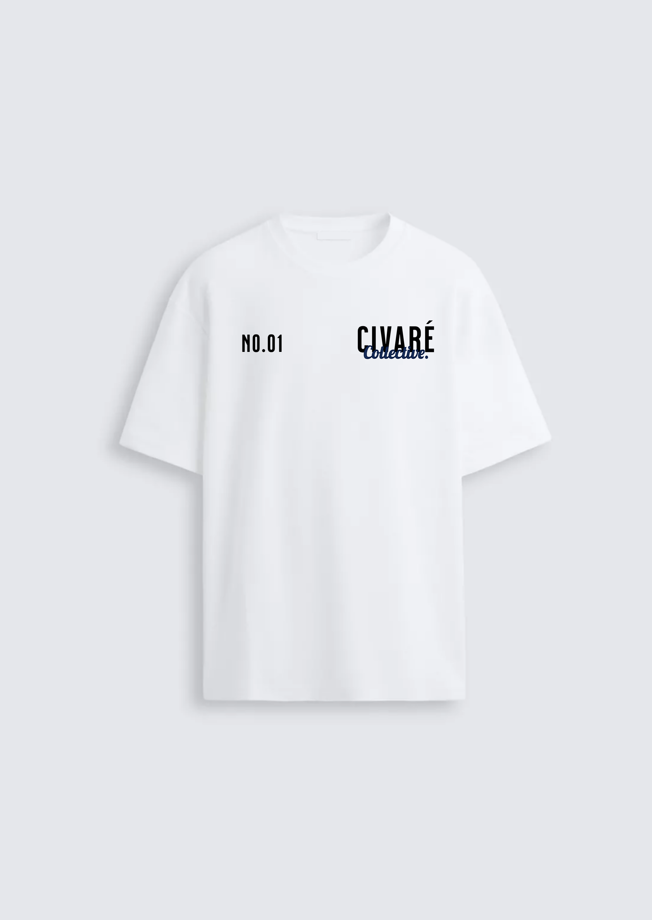 Collective Tee NO.01 - White/Navy Blue