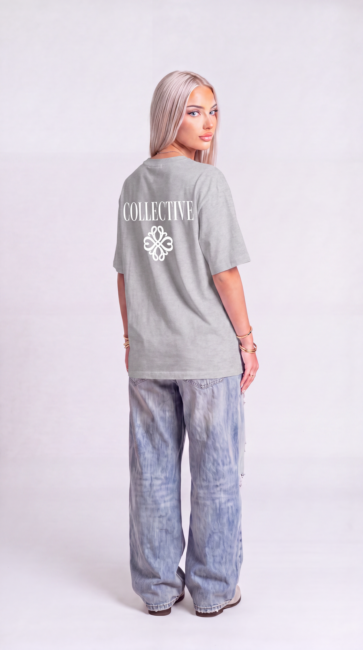 Collective Essential Tee - Grey/White