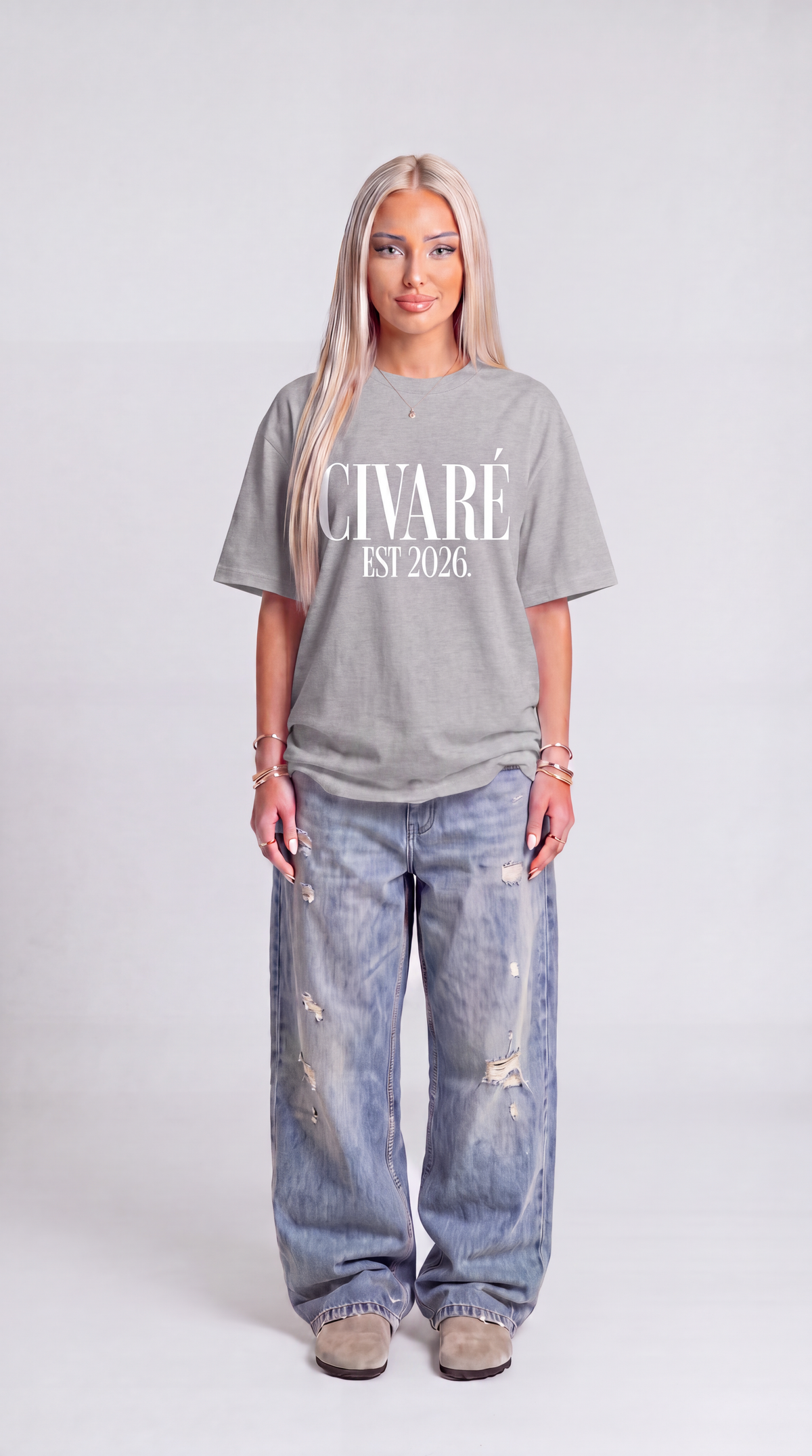 Collective Essential Tee - Grey/White