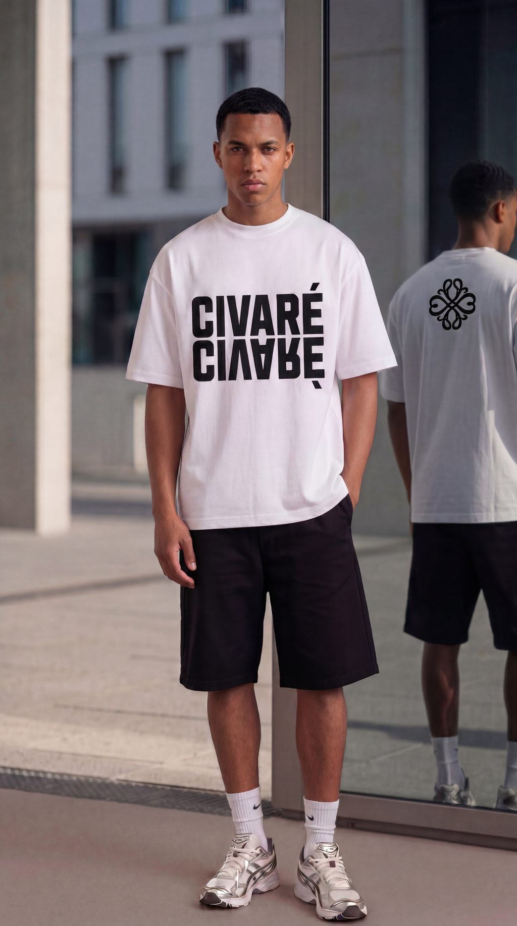 Collective Mirror tee - White/Black