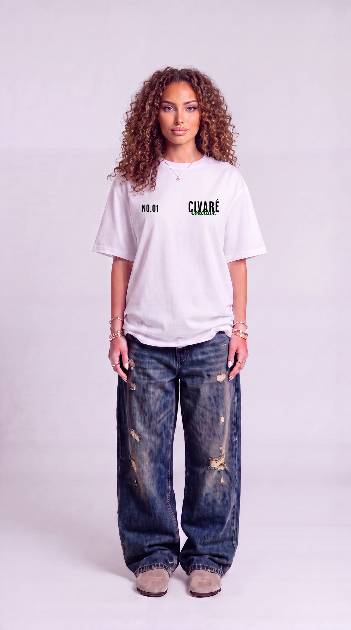 Collective Tee NO.01 - White/Green