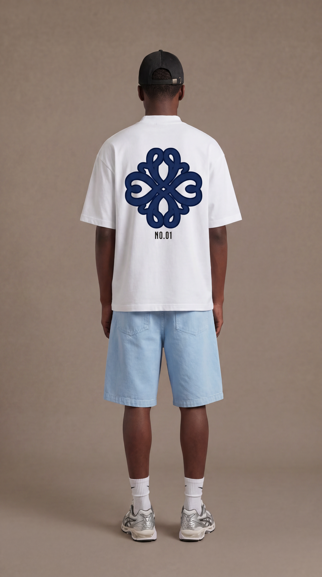 Collective Tee NO.01 - White/Navy Blue