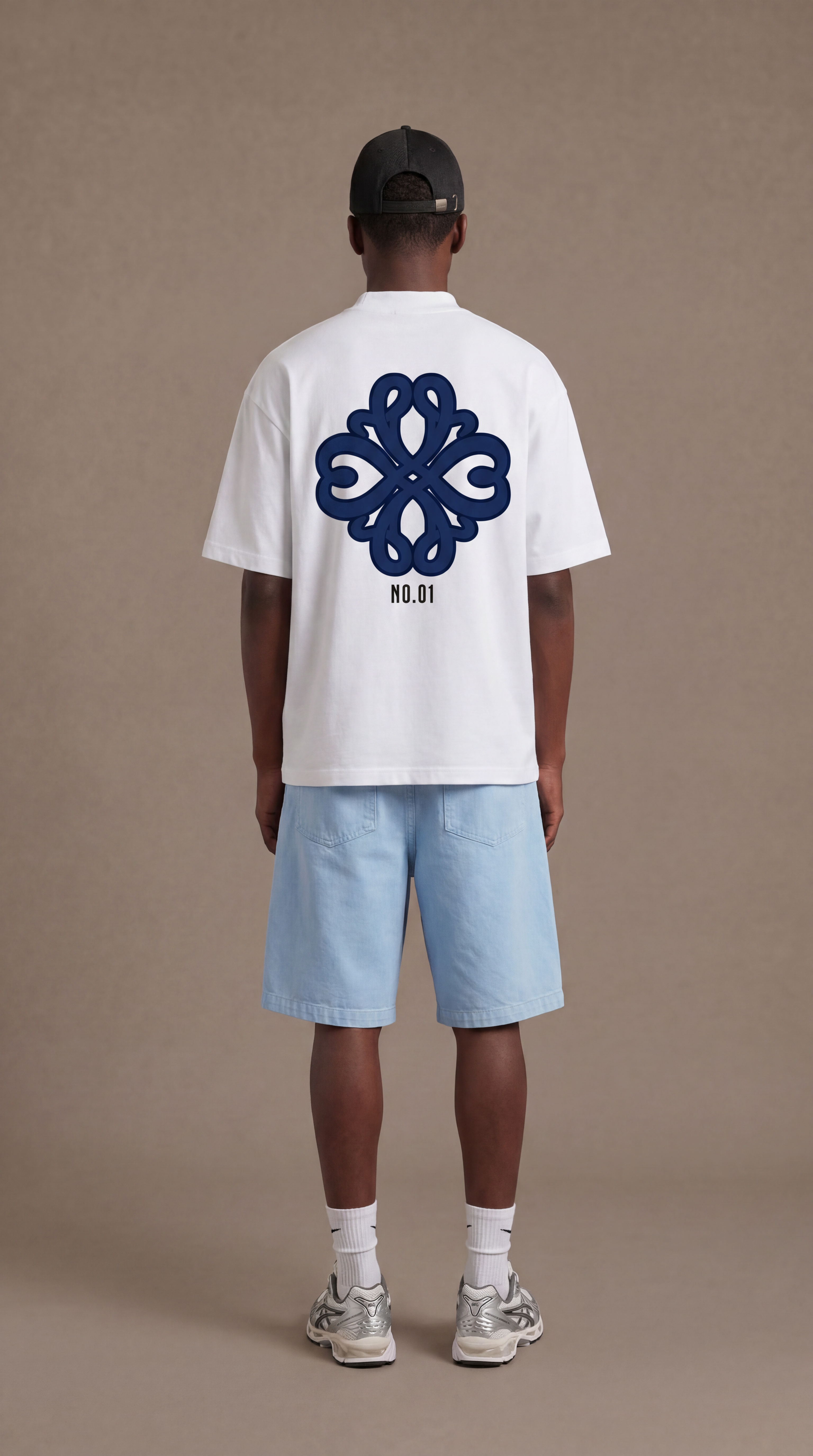 Collective Tee NO.01 - White/Navy Blue