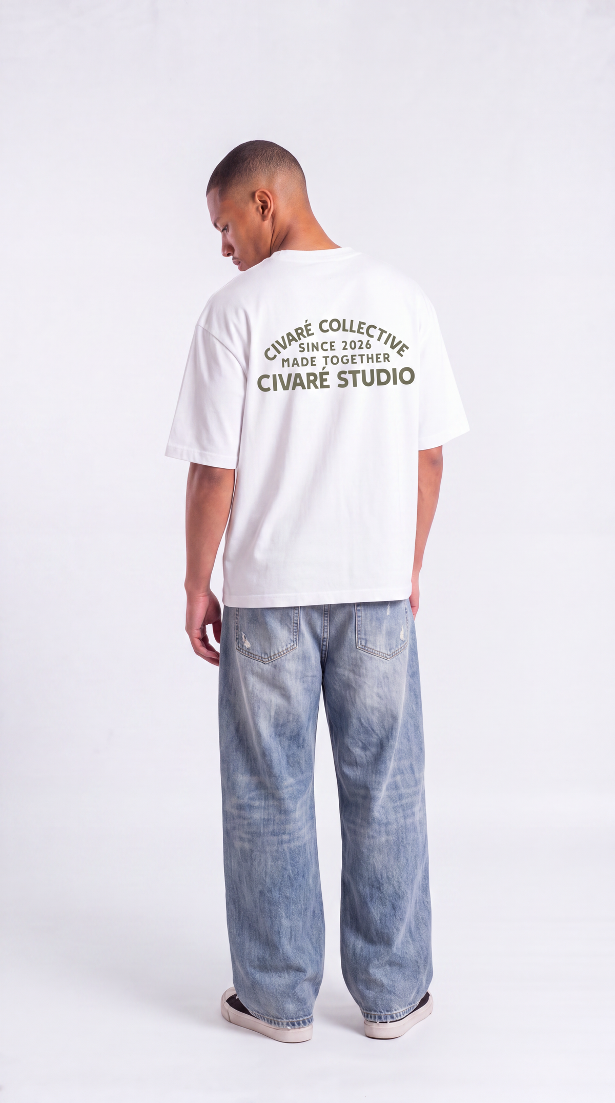 Civaré Studios tee - White/Olive