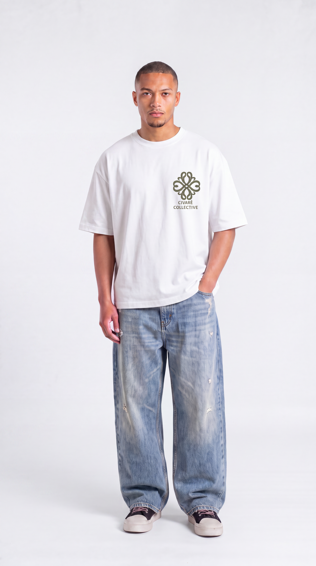 Civaré Studios tee - White/Olive