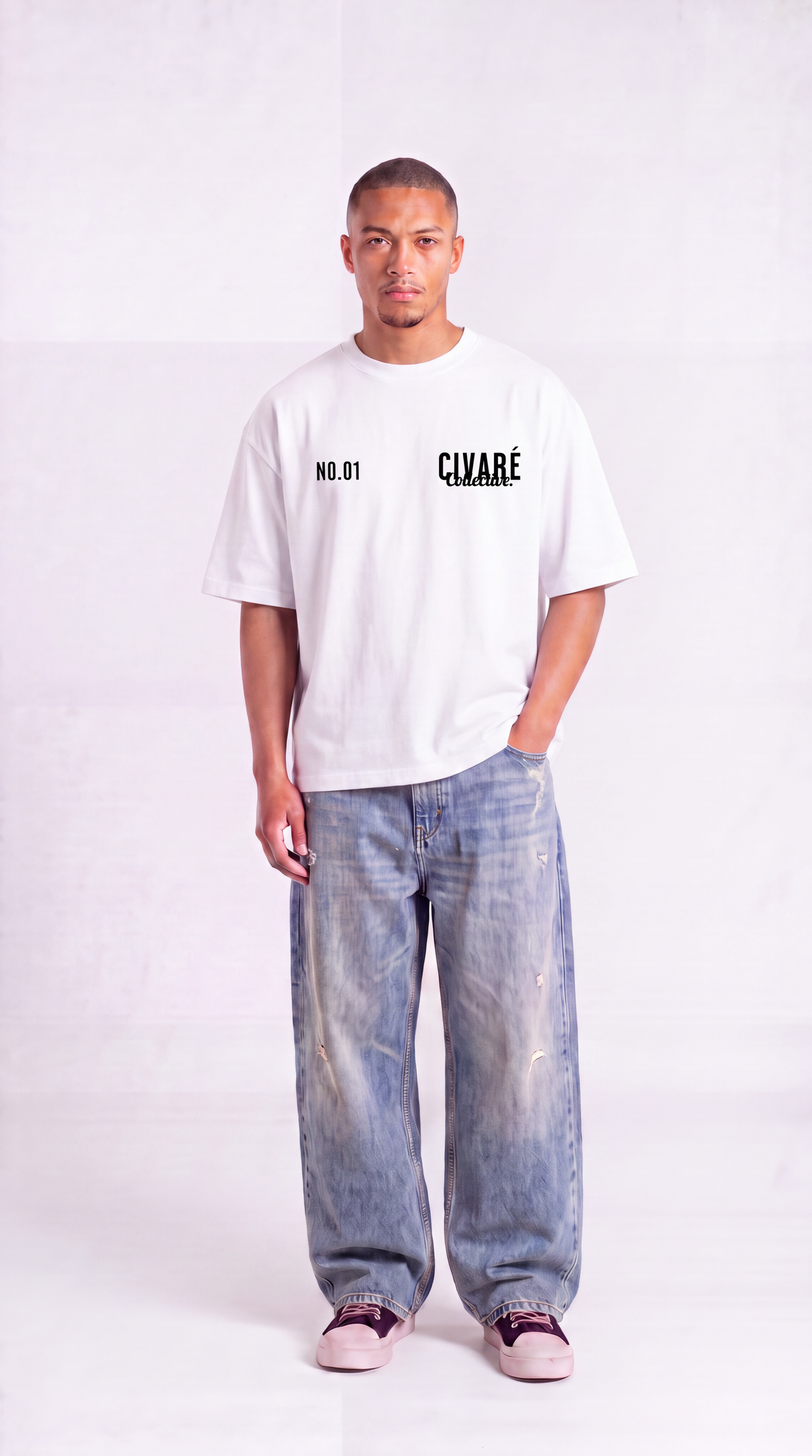 Collective Tee NO.01 - White/Black