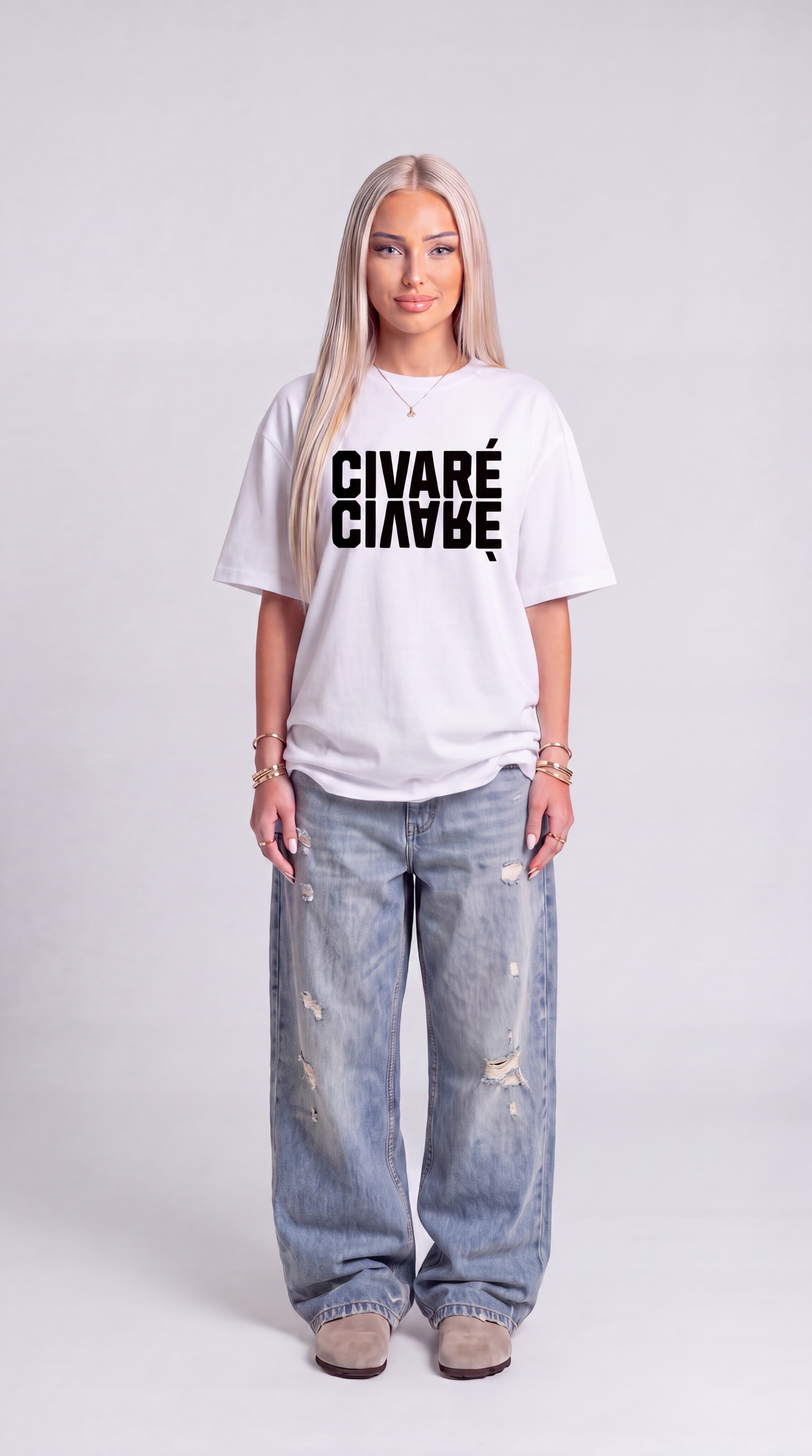 Collective Mirror tee - White/Black