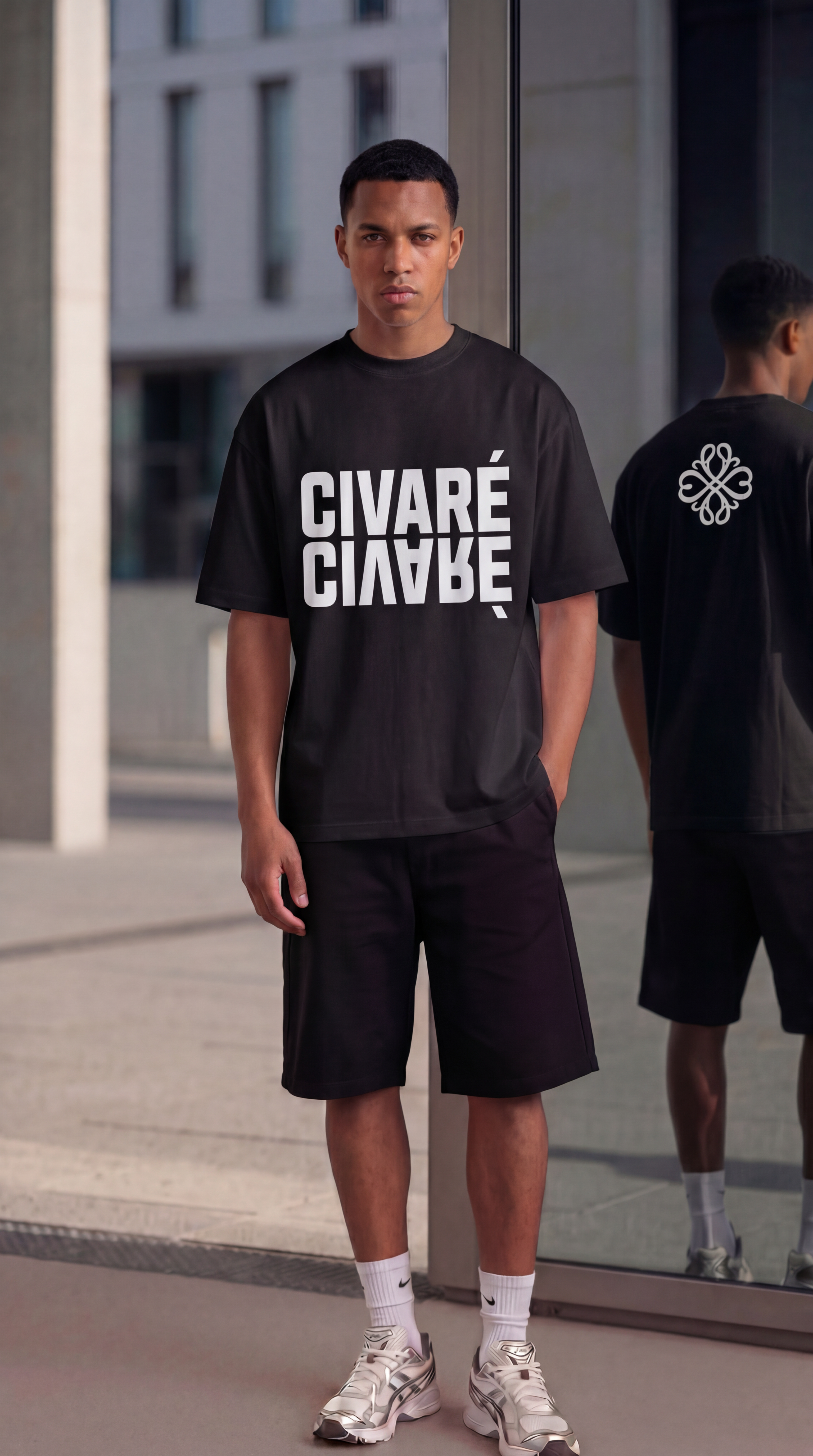 Collective Mirror tee - Black/White