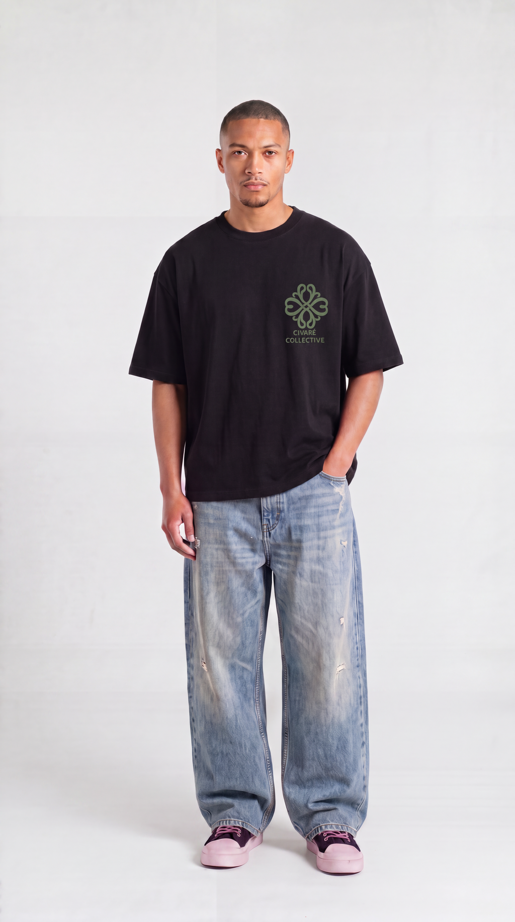 Civaré Studios tee - Black/Olive