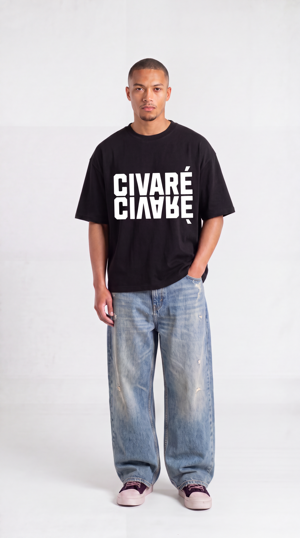 Collective Mirror tee - Black/White